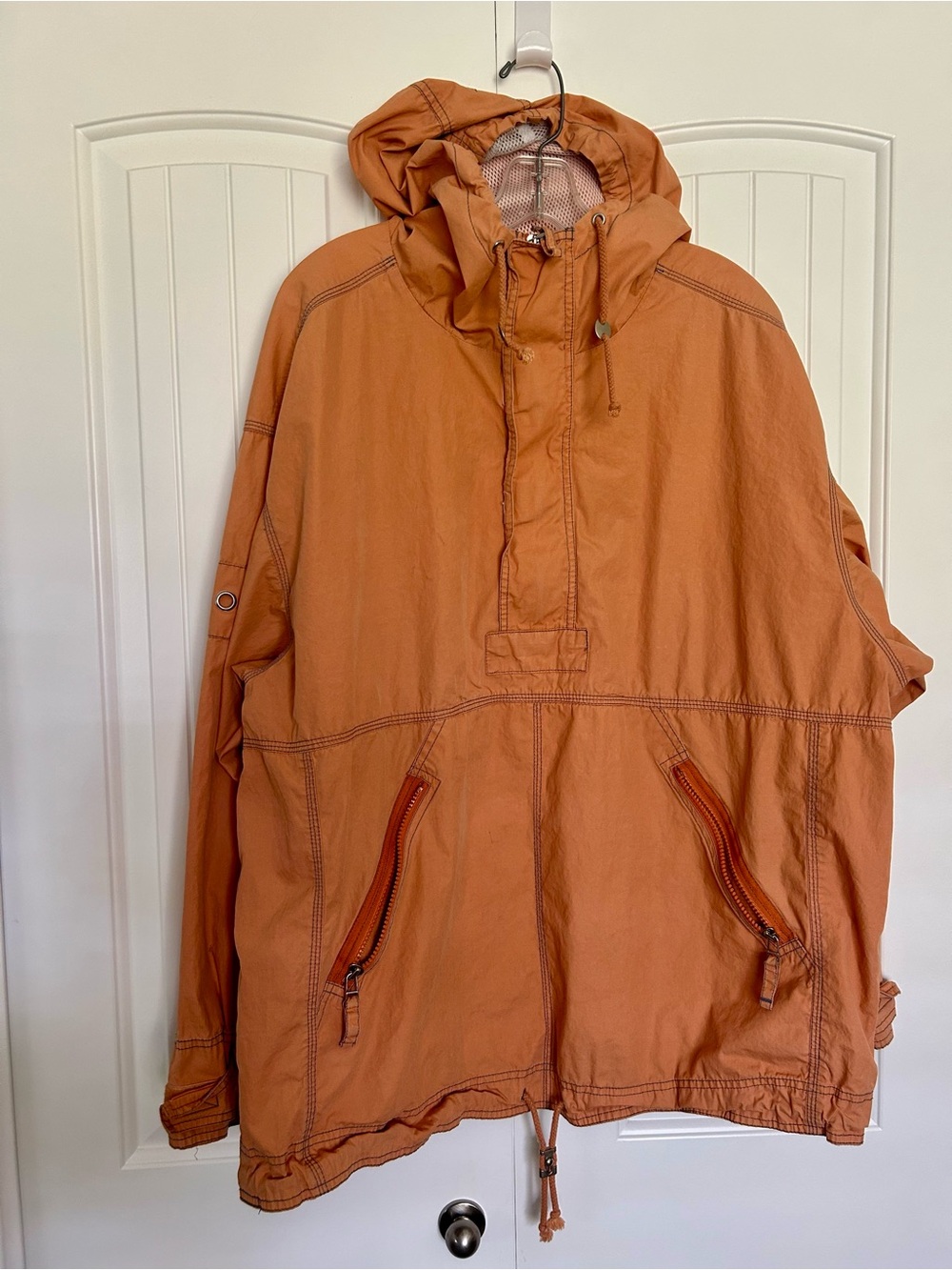 GAP Vintage Hooded Anorak/Windbreaker - Orange/Peach